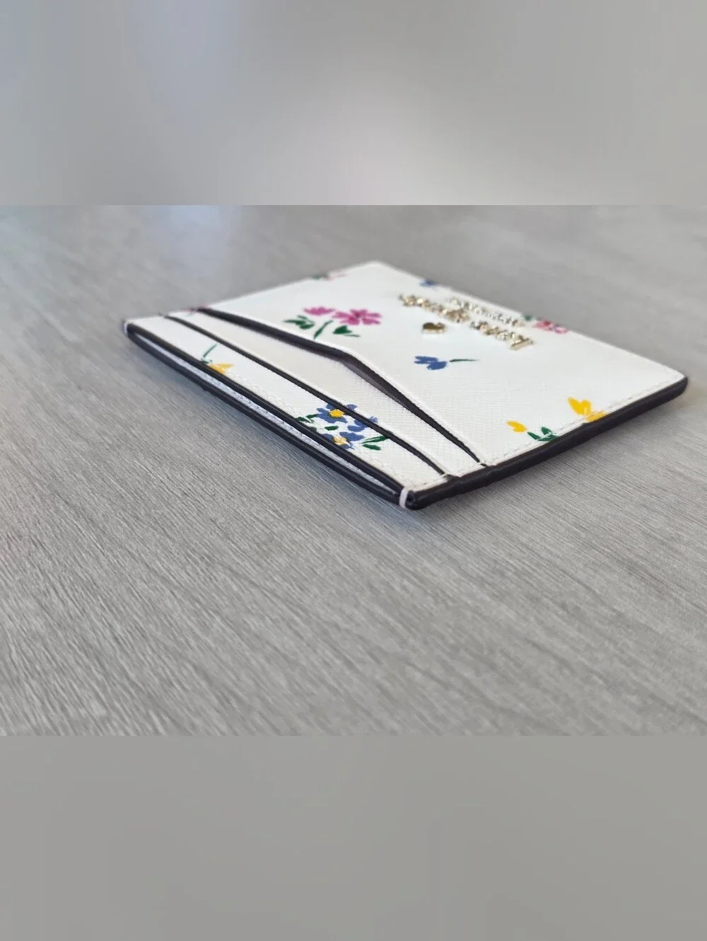 kate spade White Floral Slim Card Holder
